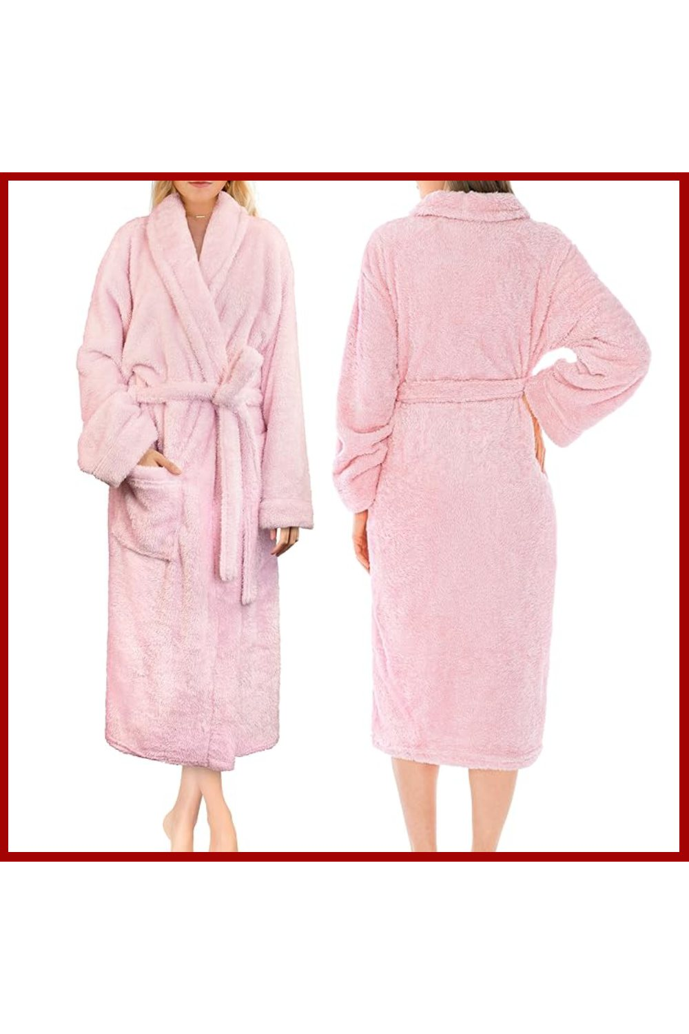 Ladies Fluffy Robe (Light Pink)