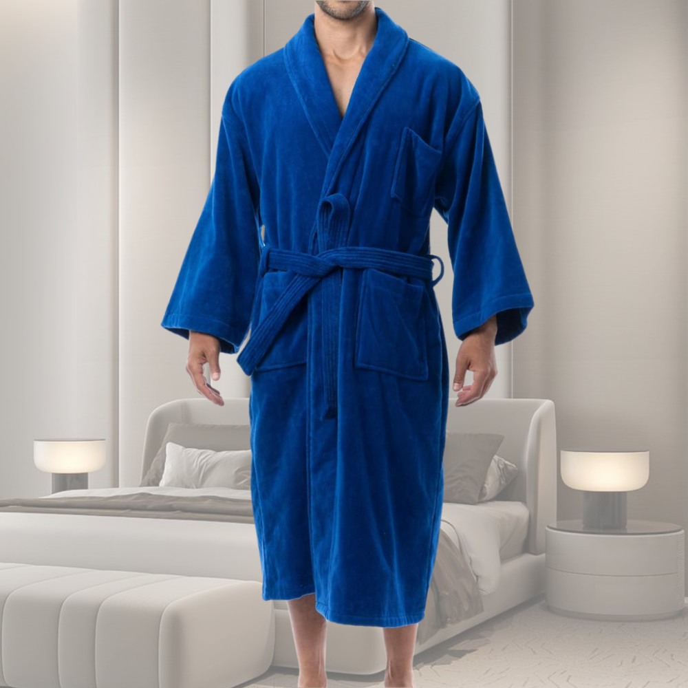 Mens Terry Cloth Robe (Black)