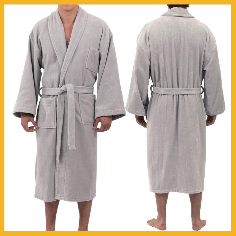 Mens Terry Cloth Robe (Black)