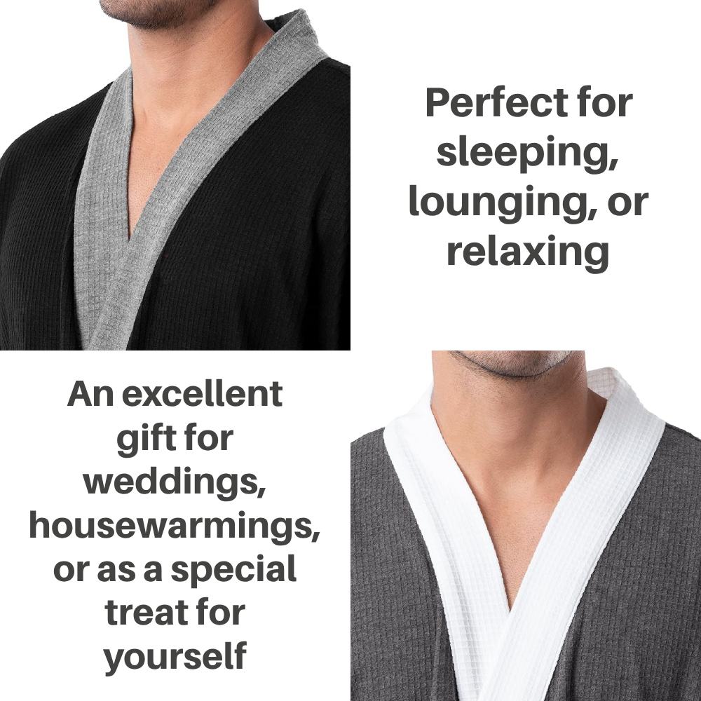 Waffle Bath Robe (Heather Charcoal)